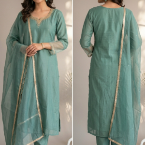 Women’s Elegant Straight Kurta Pant Set with Dupatta | Ethnic Wear for Festive, Casual & Office Use | Regular Fit 3/4 Sleeve Kurti Set
